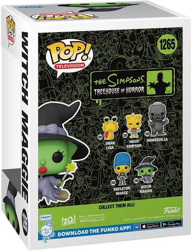 Miniatura 3 de POP The Simpsons: Treehouse of Horror - Figura de vinilo de Maggie Funko de bruja (incluye funda protectora de caja compatible), multicolor, 3.75