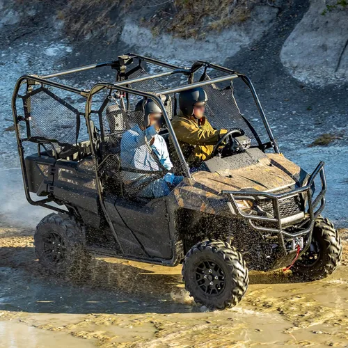 Miniatura 6 de SAUTVS Tapete de suelo delantero de TPE para Honda Pioneer 700-2 700-4 14-26, forros de goma para todo tipo de clima, alfombrilla para Honda Pioneer