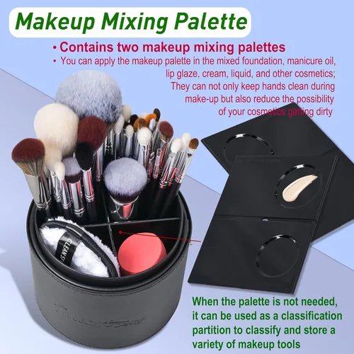 Miniatura 6 de Bueart Design Pro maquillaje Artista 34Pcs Juego de brochas de maquillaje Deluxe de pelo de cabra real y pelo de caballo con soporte extra grande