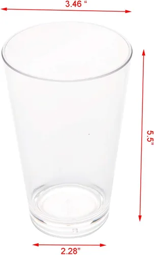 Miniatura 8 de AOYITE Vasos de plástico de 18 onzas para jugo de agua, aptos para lavavajillas, sin BPA, juego de 6 vasos de alta calidad