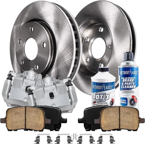 Miniatura 86 de Detroit Axle - 4 rotores de freno para Ford 2012 2013 2014 F-150 Lobo, repuesto de rotores de freno de disco: rotor delantero de 13.78 pulgadas