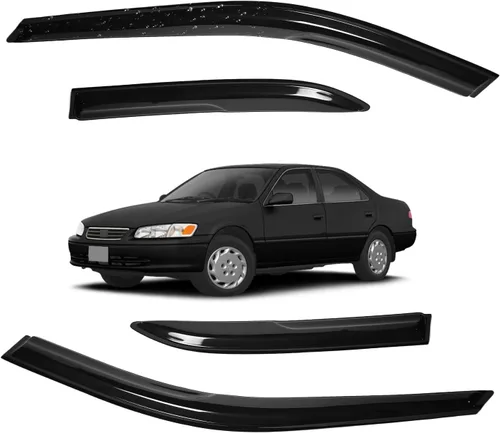 Miniatura 88 de Viseras para ventanas para Mazda 3 Sedán 4 puertas 2004 2005 2006 2007 2008 2009 estilo JDM Mugen, deflector de viento, protector solar y de lluvia