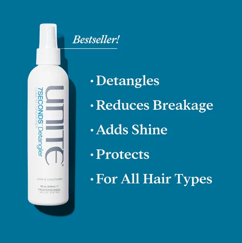 Miniatura 2 de UNITE Cabello – 7SECONDS Detangler & U Oil – Desenreda, hidrata y añade brillo al instante – Protección UV y de calor, control de encrespamiento – 8