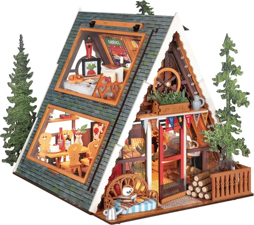 Rolife - Kit de bricolaje de casa en miniatura para adultos, kit de casa de muñecas de madera mini, kits de construcción de diorama de casa pequeña