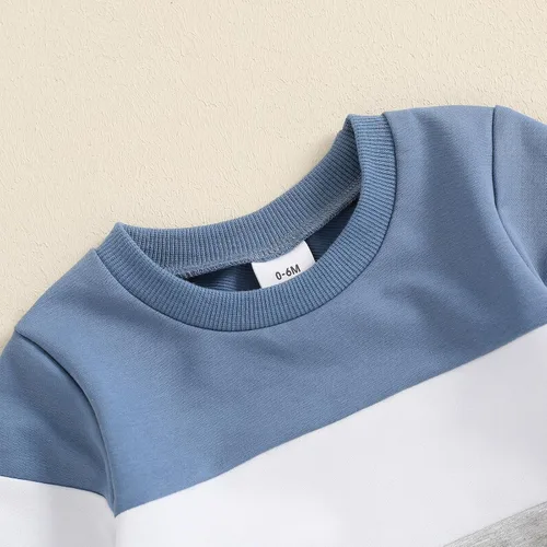 Miniatura 29 de Conjunto de sudadera de manga larga con cuello redondo y pantalones deportivos para bebés, ropa de invierno para bebé