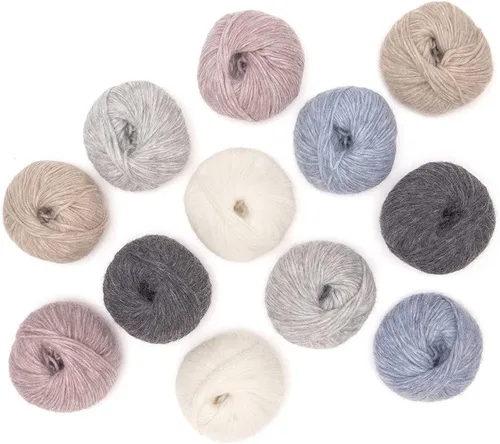 Miniatura 9 de Pullu - Juego de 3 madejas de hilo de lana de alpaca bebé y merino (150 gramos) de peso worsted - Procedencia directa de Perú - Celestialmente suave