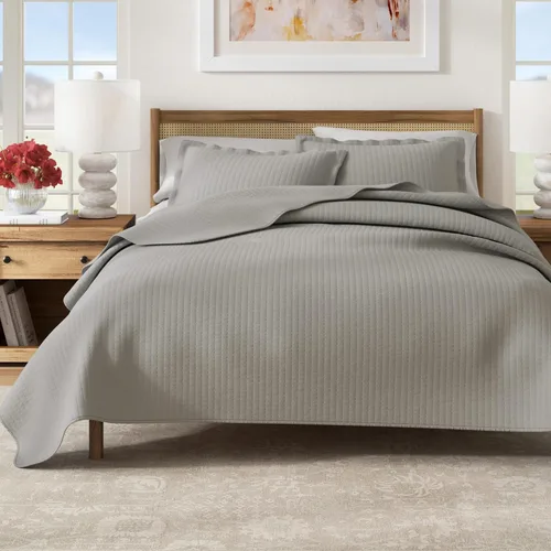 Miniatura 12 de Great Bay Home Full/Queen Quilt Set - 3-Piece Seersucker Box-Stitched Bedding Set - Soft, Lightweight, All-Season Bedspread (White)