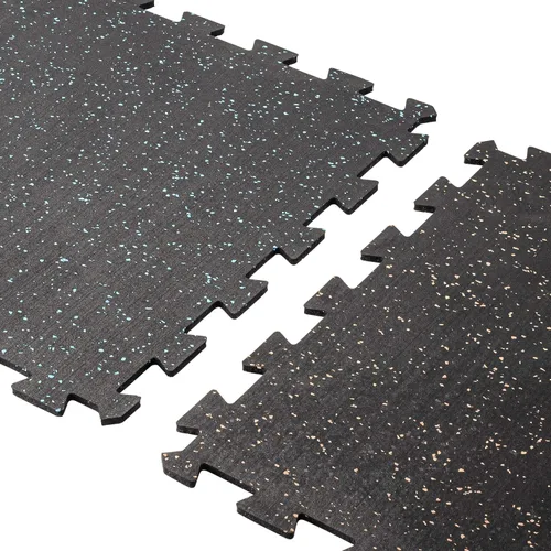 Miniatura 2 de Playsafer Genaflex Lock - Azulejos de goma para gimnasio de 0.315 in (8 mm) de grosor x 20.0 in x 20.0 in, súper durables, laminados, protectores