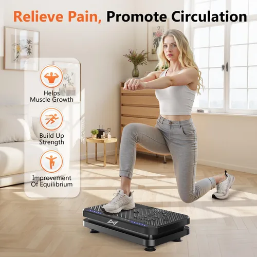 Miniatura 3 de AXV Vibration Plate Fitness Platform Exercise Machine Vibrating Shaking Full Body Shaker Workout Vibrate Stand Shake Board Sport Gym for Weight Loss