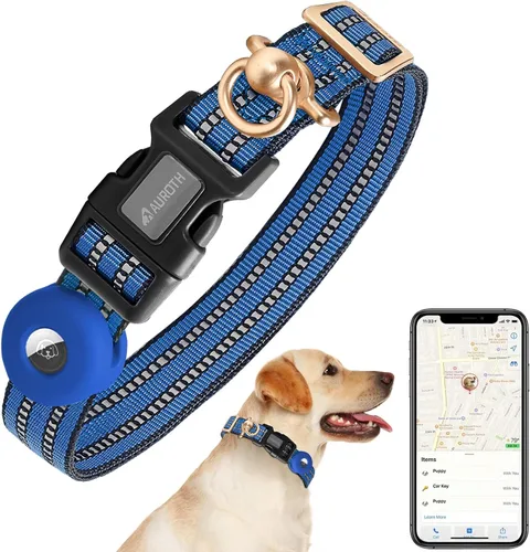 Miniatura 13 de Collar de perro Auroth para perros medianos y grandes, collar de perro reflectante, collares de perro de nylon suave ajustables con resistente army