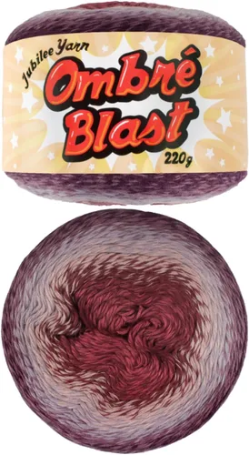 Miniatura 9 de JubileeYarn Hilo Ombré Blast - 220g/pastel Algodón Peso Bebé - Cripta de Hielo - 1 Pastel 119 Cripta de hielo