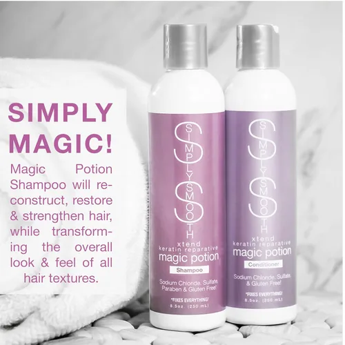 Miniatura 6 de Simply Smooth Xtend Keratin Reparative Magic Potion Acondicionador original sin enjuague y protección contra el calor, reparación en aerosol