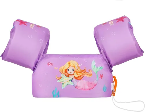 Miniatura 33 de MoKo Chaleco de natación para niños pequeños, flotadores de brazo de natación de 22 a 66 libras, niños y niñas, con dibujos animados, alas de agua