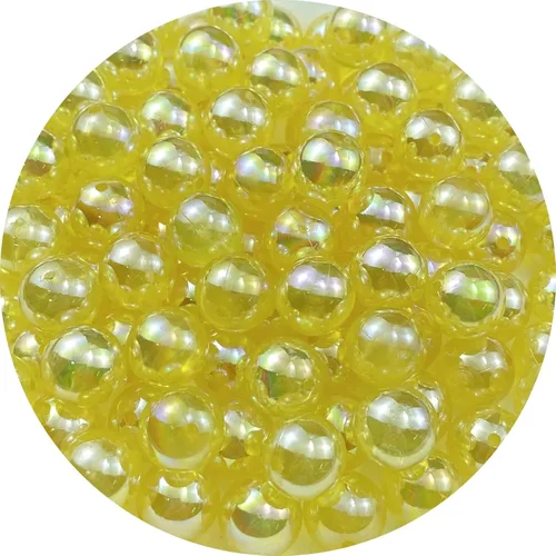 Miniatura 18 de 400 cuentas redondas acrílicas de 0.315 pulgadas de color AB, cuentas espaciadoras redondas con agujeros para aretes, pulseras, collares, llaveros