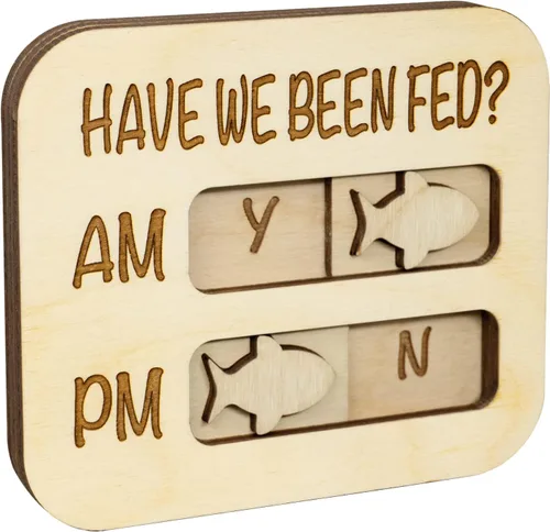 Miniatura 11 de JennyGems Recordatorio de alimentación para gatos, ¿He sido alimentado? Rastreador magnético de alimentación de gatos AM PM, control deslizante