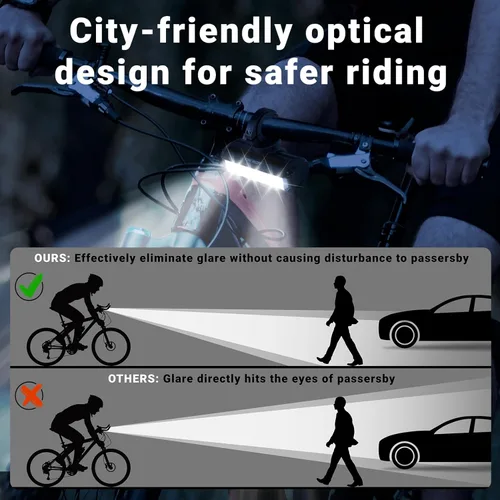 Miniatura 5 de Luz LED Súper Brillante para Bicicleta de 3400 Lúmenes Recargable por USB - Faro de Bicicleta de 5 Modos con 7H de Duración, IPX6 Resistente al