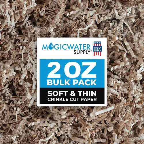 Miniatura 9 de MagicWater Supply - 2 oz - Negro - Relleno de papel de corte arrugado suave y fino ideal para envolver regalos, relleno de cestas, cumpleaños