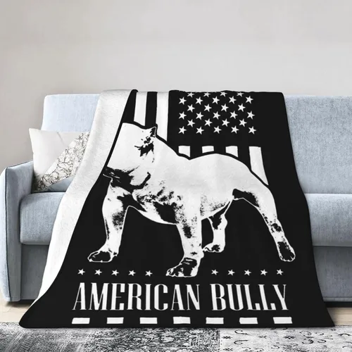 Miniatura 8 de Manta de franela con la bandera americana, suave, afelpada, acogedora, de franela, para sofá, cálida y decorativa