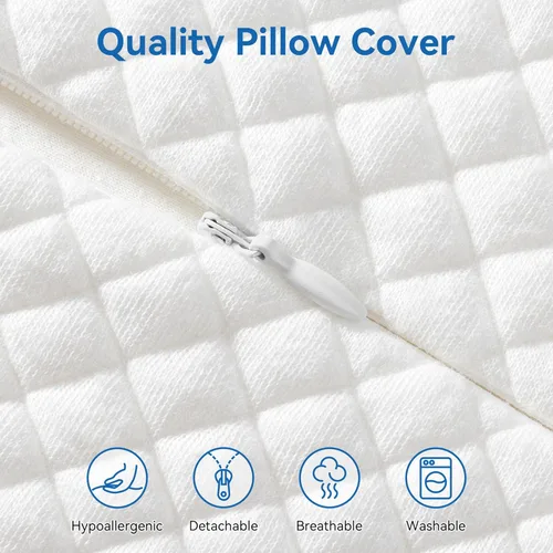 Miniatura 5 de AM AEROMAX Almohada de espuma viscoelástica de contorno de viaje, almohada cervical para aliviar el dolor de cuello, almohadas ortopédicas