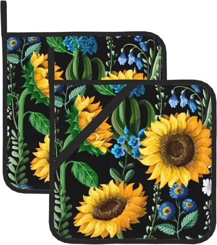 Miniatura 7 de Juego de 2 soportes para ollas de abeja de panal para cocina, resistentes al calor, forro de algodón, almohadillas calientes para cocina, mostrador