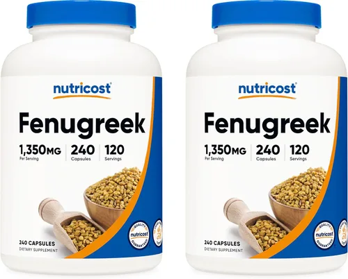 Miniatura 8 de Nutricost Semilla de fenogreco 1350 mg, 240 cápsulas (3 botellas) - Sin gluten, sin OMG
