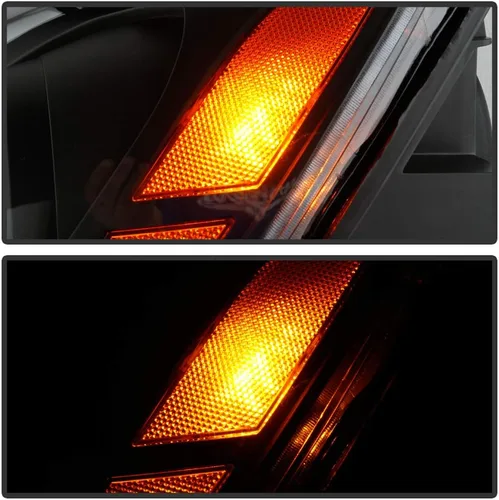 Miniatura 5 de ACANII - Para GMC Acadia 2007-2012 carcasa negra, proyector de faros delanteros, conjunto de pares de repuesto izquierdo+derecho