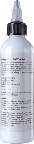 Miniatura 4 de STIGMA Tinta de tatuaje 4oz 4.1 fl oz blanco brillante USA pigmento estándar artes del cuerpo tatuaje pigmento TI952-4OZ-W