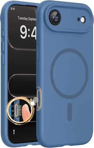 Miniatura 81 de Miracase Funda diseñada para iPhone 13, con protector de pantalla de vidrio templado, forro de microfibra suave antiarañazos, funda de goma