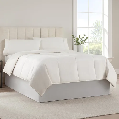 Miniatura 8 de Serta - Falda de cama moderna y sólida, volante antipolvo de calidad hotelera con caída de 33 cm, lavable a máquina, tamaño Twin, gris oscuro