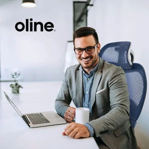 Miniatura 2 de Oline ErgoPro Silla de oficina ergonómica – Silla de escritorio con reposa-brazos ajustable en 4D, soporte lumbar 3D y ruedas delgadas – Silla