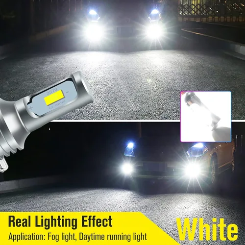 Miniatura 6 de AC/DC 9-36V H11B Bombilla LED antiniebla blanca, 3800LM súper brillante 2x45mil 5730 chips H11C1 bombillas LED para automóviles camiones, sin