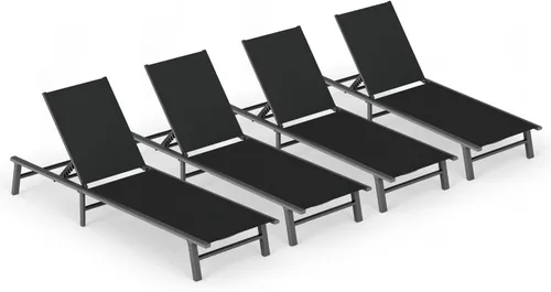 Miniatura 64 de Tumbona de Aluminio para Exteriores - Silla de Descanso Plegable y de Montaje Libre para Exteriores con 5 Respaldos Ajustables, Silla de Patio
