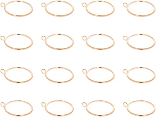Miniatura 8 de MroMax Anillos de cortina con ojales, anillos de cortina negros de metal de 1-1/2 pulgadas de diámetro interior de 1.496 in de diámetro, anillos