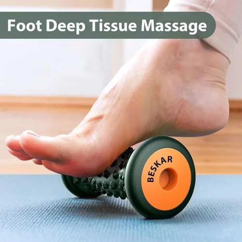 Miniatura 2 de BESKAR Rodillo de masaje para los pies para aliviar la fascitis plantar, herramienta de reflexología del pie, rodillo de masaje de puntos
