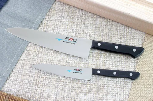 Miniatura 4 de MAC Knife Chef Series - Juego de 2 cuchillos de iniciación – Cuchillo de chef estilo Gyutou de 8.5 pulgadas y cuchillo utilitario de 5.5 pulgadas