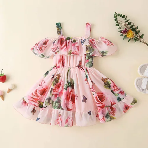 Miniatura 3 de Vestidos de verano sin mangas con correa de lazo para niñas de 1 a 6 años, lindo vestido chino con estampado de panda