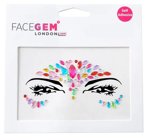 Miniatura 3 de 32 piezas de gemas faciales (diseños aleatorios) autoadhesivas con purpurina para tatuaje, gemas para festivales, fiestas rave, maquillaje corporal
