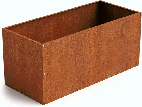 Miniatura 11 de Corten - Maceta de acero para exteriores, diseño rústico y moderno, cama grande de metal elevado para uso comercial y residencial (12 x 12 pulgadas)