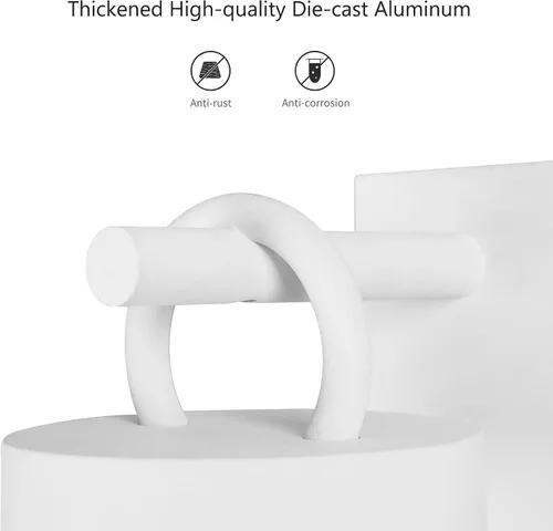 Miniatura 8 de Luz blanca para porche, luz de pared exterior del anochecer al amanecer, accesorio de iluminación exterior grande de 13 pulgadas para la puerta