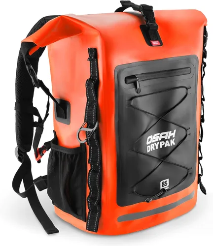 Miniatura 28 de OSAH DRYPAK Mochila impermeable Bolsa seca – Mochila de senderismo enrollable para viajes, kayak, canotaje, camping y pesca, Gris, Ocio