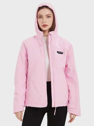 Miniatura 7 de PTAHDUS Chaqueta térmica para mujer con batería de 7,4 V, con bolsillo calentador de manos