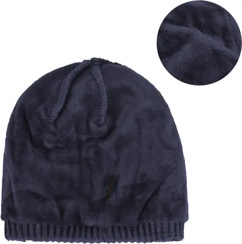 Miniatura 35 de Janey&Rubbins Gorro de punto diario con orejeras con forro polar y calavera