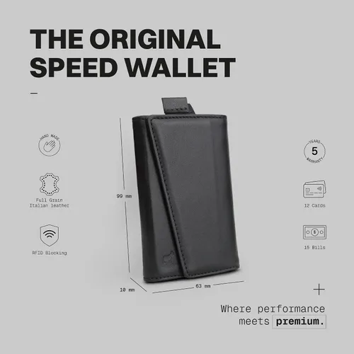 Miniatura 41 de The Frenchie Co. - Cartera - Cartera delgada de piel plegable - Protección de bloqueo RFID con múltiples ranuras para tarjetas y ventana