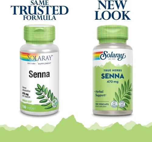 Miniatura 2 de SOLARAY Hoja de Senna, tapa vegetal (Btl-plástico) 470mg 100ct