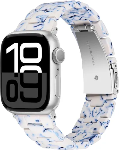 Miniatura 8 de Miimall Women Resin Bands for Apple Watch Series 10 9 8 7 6 5 4 3 2 1 Ultra SE Colorful Dressy Cute Classy Lightweight Comfort 38mm 40mm 41mm 42mm