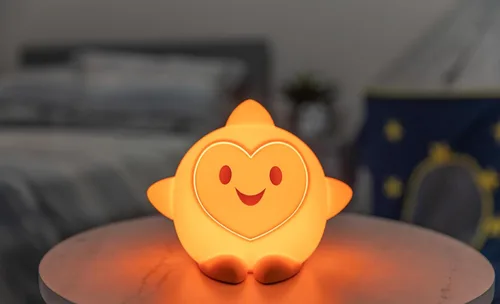 Disney Wish Squishy Light, luz nocturna para niños, lámpara USB, funciona con pilas, regulable, luz de estrella ideal para dormitorio, sala de