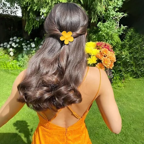Miniatura 2 de Palksky Pinzas pequeñas para el cabello de flores para mujeres y niñas, 10 piezas de cabello delgado y grueso medio, pinzas de mandíbula de 1.35