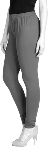 Miniatura 5 de ladyline Leggings Churidar elásticos de algodón para mujer Extra largos de longitud completa de cintura alta Talla regular y grande Pantalones