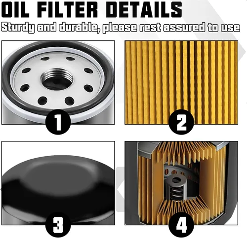 Miniatura 5 de 49065-2071 49065-2078 49065-0724 Filtro de aceite para Kawasaki Mule 600 610 SX KAF400 2500 2520 3000 620 3010 trans4x4 617 KAF6220 0 Mule 2 510