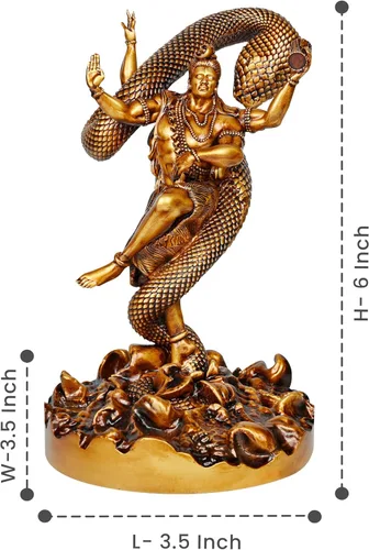 Miniatura 5 de Artarium Vighnaharta - Estatua de Ganesha de 9 pulgadas, ídolo de Ganesha, Dios hindú Ganpati Murti para templo del hogar, decoración de habitación